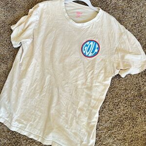 Golf Wang Cream Tee with Blue Logo